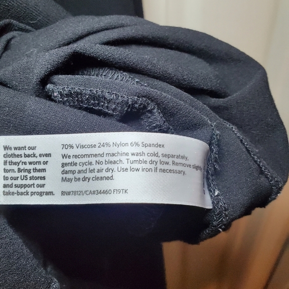 Eileen Fisher Stretch Crepe Dress Black Sz L - Picture 7 of 11